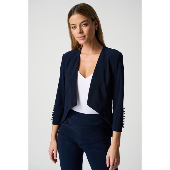 Joseph Ribkoff Business Collared Blazer Style 161140 - Midnight Blue NWT - Picture 1 of 5